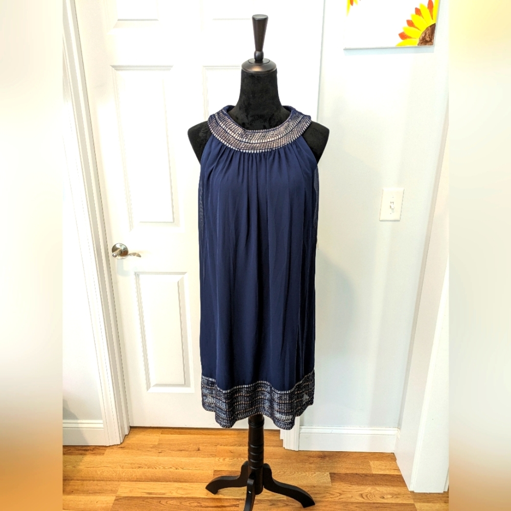 SLNY Woman Dress Size L New With Tag Navy